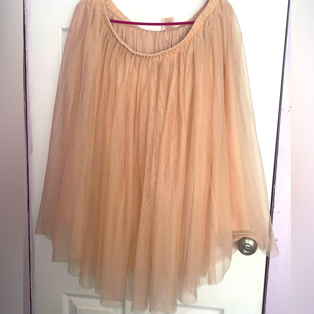 Size XXL powder pink tulle skirt
